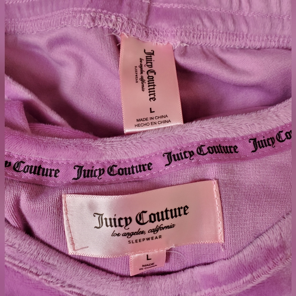 JUICY COUTURE lavender unforgettable velour set - Picture 3 of 6